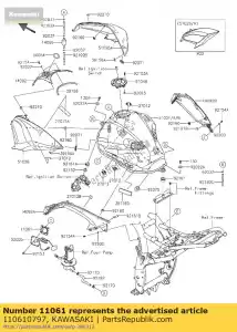 Kawasaki 110610797 guarnizione, indicatore livello carburante - Il fondo