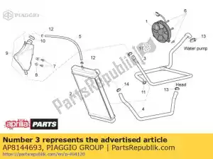 Piaggio Group AP8144693 tuyau de pompe de refroidisseur - La partie au fond