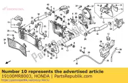 radiator omhoog van Honda, met onderdeel nummer 19100MR8003, bestel je hier online:
