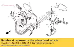 switch assy., winker & hand shift van Honda, met onderdeel nummer 35200MGSD43, bestel je hier online: