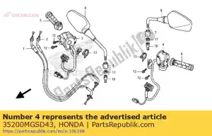 honda 35200MGSD43 switch assy., winker & hand shift - Onderkant