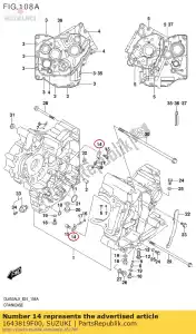 suzuki 1643819F00 placa, clng. jato - Lado inferior