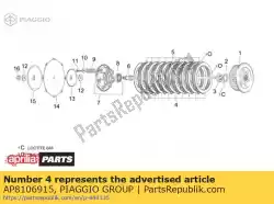 Here you can order the steel clutch discs 10 pc. From Piaggio Group, with part number AP8106915: