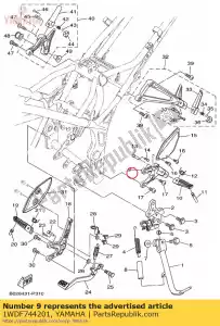 yamaha 1WDF744201 beugel 2 - Onderkant