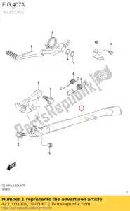 suzuki 4231031J01 stand comp, prop - La partie au fond