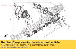 Ici, vous pouvez commander le cover sub assy., final ge auprès de Honda , avec le numéro de pièce 41320MBL611: