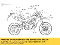 890996, Piaggio Group, la decalcomania del pannello laterale aprilia  rx sx 50 125 2006 2008 2009 2010, Nuovo