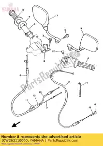 Yamaha 10W263110000 cable, throttle 1 - Bottom side