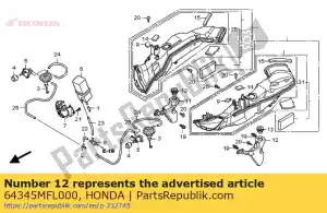 honda 64345MFL000 resonator, l. air duct - Bottom side