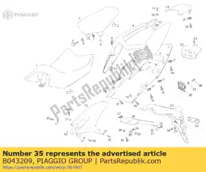 Piaggio Group B043209 guarda-lamas traseiro - Lado inferior