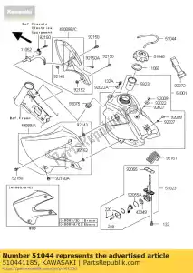 kawasaki 510441185 zespó? rur klx650-d1 - Dół