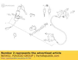 Aquí puede pedir llave de silla de Piaggio Group , con el número de pieza 865402: