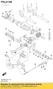 suzuki 2538113E00 plate,gear shif - Bottom side