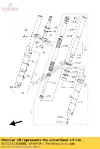 yamaha 5VX231180000 espaciador - Lado inferior