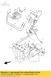 yamaha 13S147532000 silenziatore, scarico - Il fondo