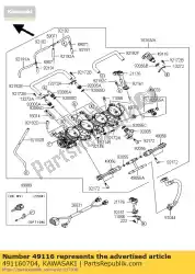 Ici, vous pouvez commander le valve-assy, ?? Isc zx1000jbf auprès de Kawasaki , avec le numéro de pièce 491160704: