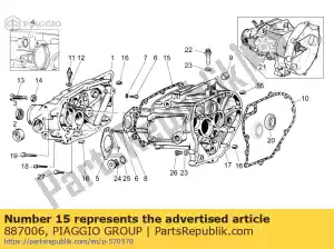 Piaggio Group 887006 junta - Lado inferior