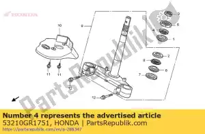 honda 53210GR1751 jeu de billes, acier de direction - La partie au fond