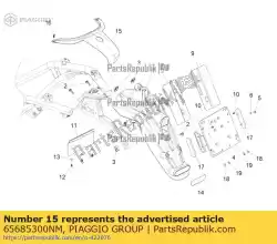 Here you can order the rear protection from Piaggio Group, with part number 65685300NM: