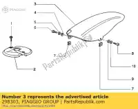 298303, Piaggio Group, parafango posteriore piaggio typhoon 125 1995 2000 2003, Nuovo