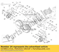 Qui puoi ordinare vite a testa esagonale m6x16 da Piaggio Group , con numero parte GU98612316: