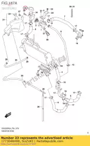 suzuki 1773048H00 cap comp,radiat - Bottom side