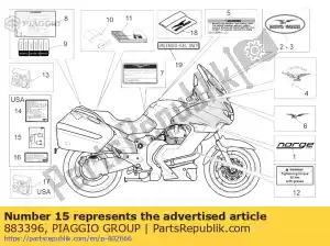 Piaggio Group 883396 carbon filter sticker - Bottom side