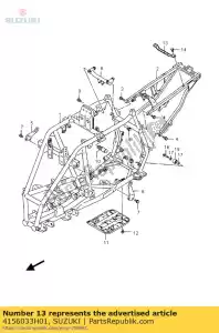 suzuki 4156033H01 placa, bateria - Lado inferior