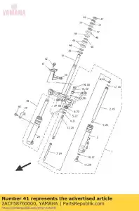 yamaha 2ACF58760000 uchwyt na przewód hamulcowy - Dół