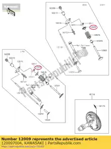 kawasaki 120097004 01 mola válvula retentora - Lado inferior
