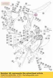 ktm 7640701300028A zbiornik paliwa kpl. przód l / s - Dół
