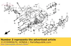 Honda 11333HN5670 deksel comp., oliefilter - Onderkant