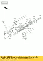 131451081, Kawasaki, tambour de changement de came kawasaki klx  a klx110 110 , Nouveau