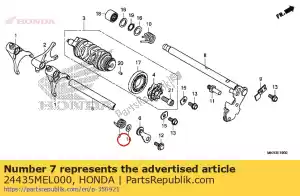 honda 24435MEL000 resorte, tope del tambor de cambio de marchas - Lado inferior