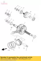 5RU114161000, Yamaha, rodamiento plano, cigüeñal 1 yamaha yp 400 2005 2006 2007 2008 2009 2010 2011 2013 2014 2015 2016, Nuevo