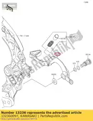 Aqui você pode pedir o alavanca-comp, pedal de freio kx250t6 em Kawasaki , com o número da peça 132360097: