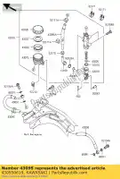 430950619, Kawasaki, slangrem, rr, l = 748 er650ecf kawasaki er-6f er-6n 650 2012 2013 2014 2015 2016, Nieuw