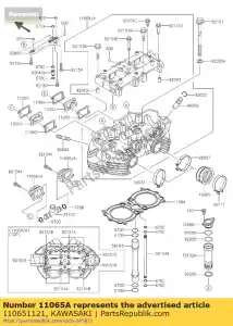 kawasaki 110651121 tappo, valvola di aspirazione dell'aria ej650-a1 - Il fondo