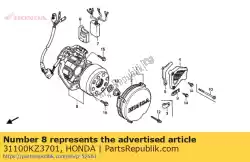 Here you can order the generator assy.,f from Honda, with part number 31100KZ3701: