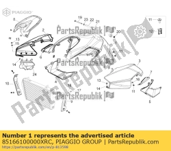 Aprilia 85166100000XRC, Tapa del tanque de combustible, OEM: Aprilia 85166100000XRC