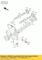 120531022, Kawasaki, guide, chaîne à came, avant z500-b3 kawasaki gpz gt zephyr zx 400 550 1985 1986 1987 1988 1989 1991 1992 1993 1994 1996 1997 1998, Nouveau