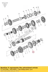 Aqui você pode pedir o engrenagem, 6ª entrada em Triumph , com o número da peça T1181546: