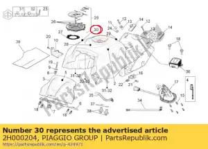 Piaggio Group 2H000204 décalque de réservoir droit 