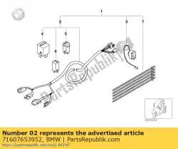 waarschuwing voor bedradingsgevaar van BMW, met onderdeel nummer 71607653952, bestel je hier online: