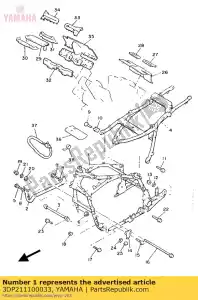 Yamaha 3DP211100033 frame comp. - Bottom side