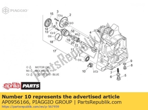 aprilia AP0956166 interruptor de presión de aceite m10x1 - Lado inferior