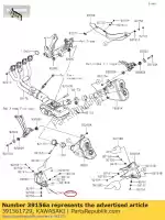 391561729, Kawasaki, pad, lh, low zr1000fef kawasaki  z 1000 2015 2016 2017 2018 2019 2020 2021, Nieuw