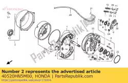 Aqui você pode pedir o montagem da capa, bateria em Honda , com o número da peça 40520HN5M00: