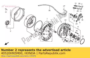 Honda 40520HN5M00 montagem da capa, bateria - Lado inferior