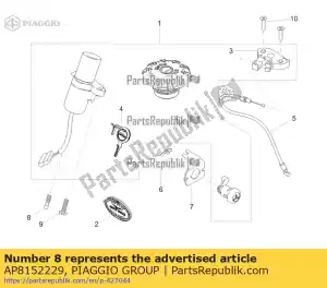 Piaggio Group AP8152229 nit ?cinany m8x20 - Dół